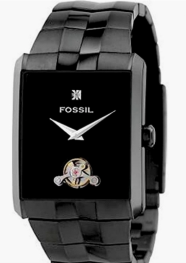 Uhrenarmband Fossil ME1017 Rostfreier Stahl Schwarz 28mm